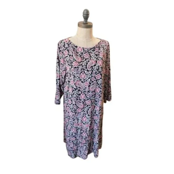 J. Jill Size M Medium Wearever Stretch Print Boho Dress - Picture 1 of 3